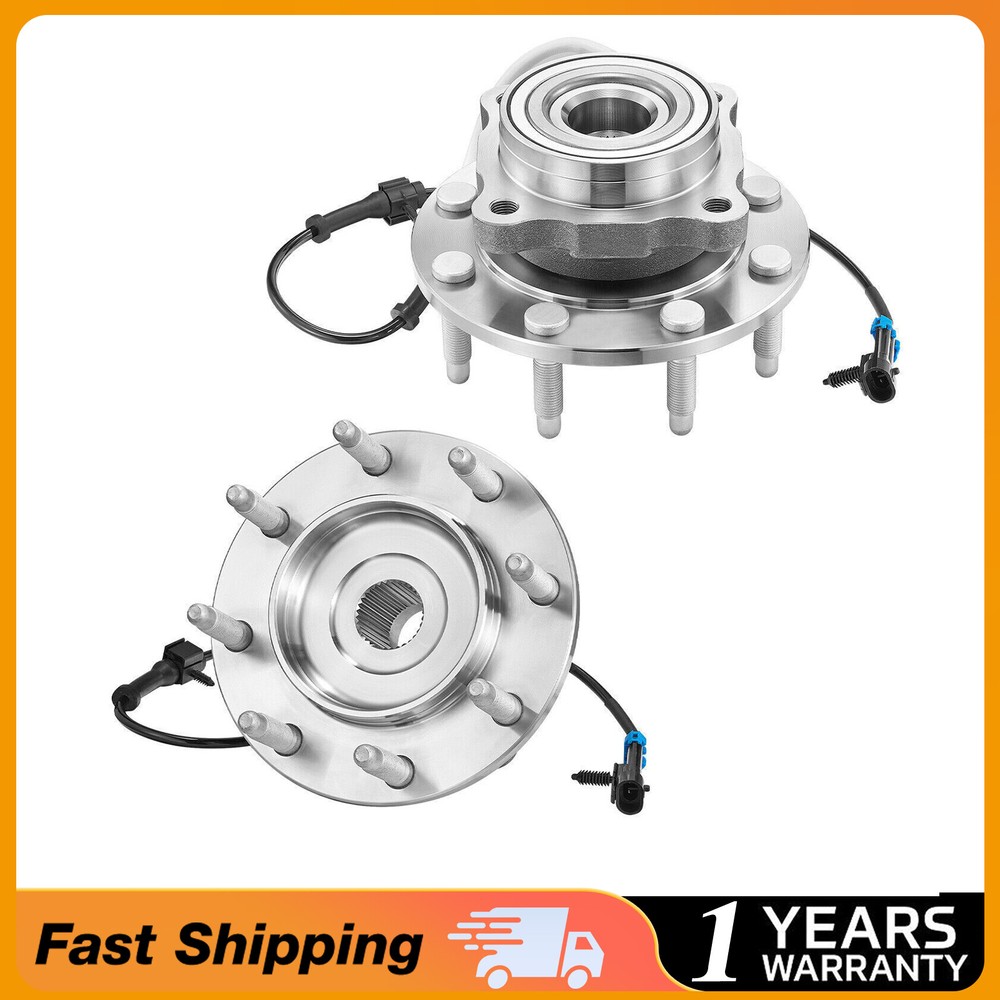 Pair 4WD Front Wheel Bearing Hubs for Silverado Sierra 2500 HD 3500 GMC Yukon XL