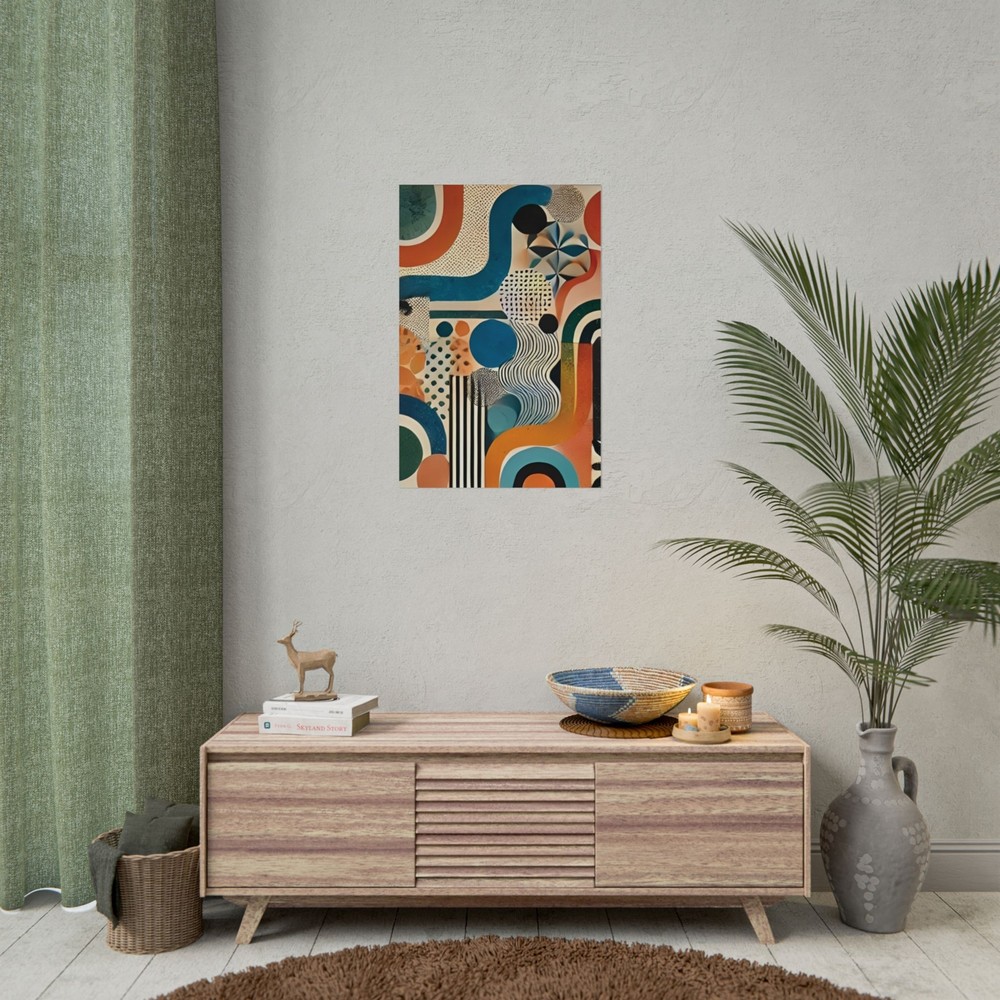 Abstract Art Poster, Modern Wall Decor, Contemporary Art Print, Rolled Canvas-image
