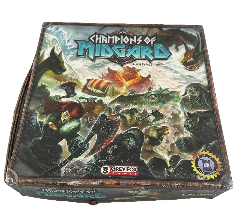 Champions of Midgard Board Game - Grey Fox Games  Damaged Box Lid