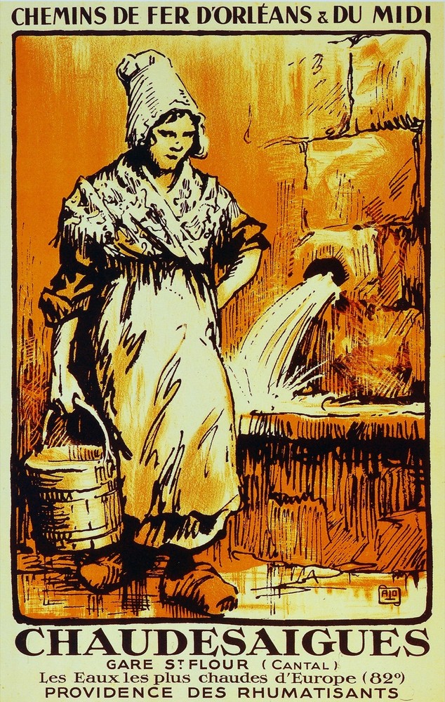 Chemin de Fer Chaudesaigues Decorative Poster. Fine Graphic Design. 2853