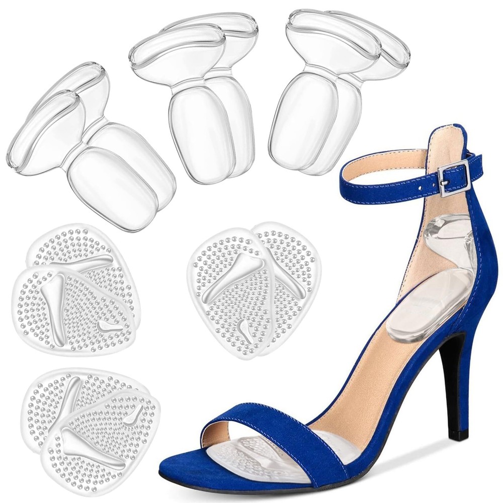 ONUEMP Heel Cushion Inserts and Metatarsal Pads for Women 3 Pairs Heel Grips ...