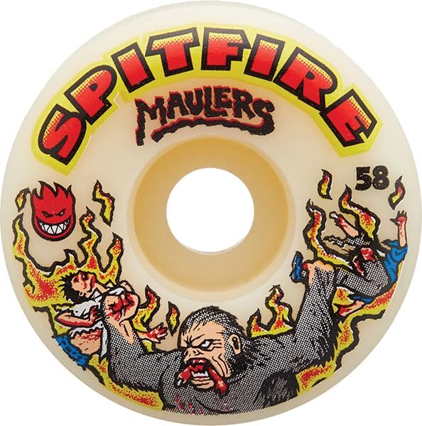 Spitfire F4 99A Conical Full 58mm Maulers Natural Skateboard Wheels Set