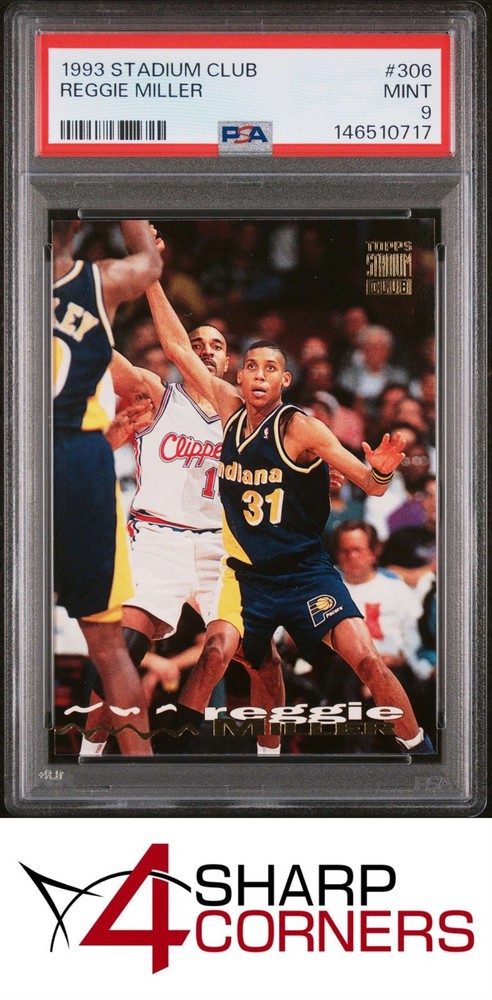1993 Stadium Club #306 Reggie Miller Pacers Hof Psa 94SC breaks auction records weekly! Consign today!
