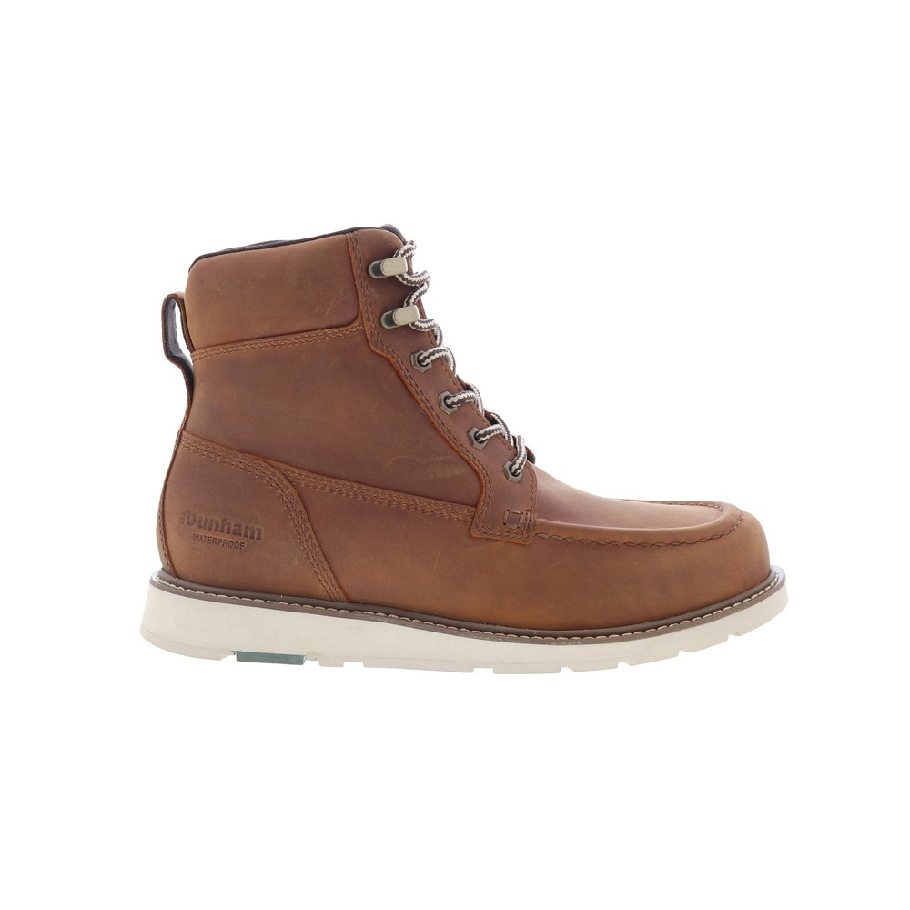 Dunham Brisco Waterproof Lace Up DHBRISCO Mens Brown Wide Casual Dress Boots