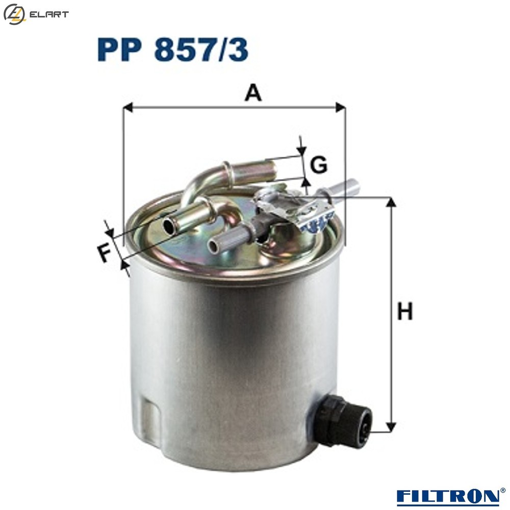 FUEL FILTER PP 857/3 FOR RENAULT KOLEOS/SUV NISSAN M9R830/850/862/832/838 2.0L