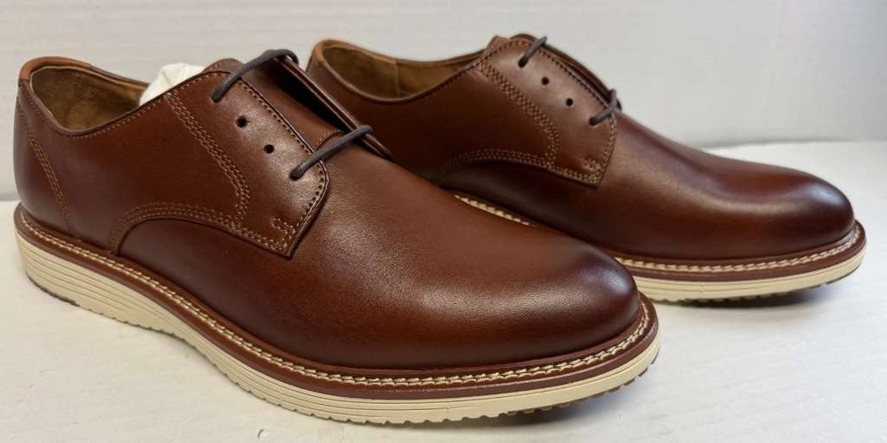 Johnston & Murphy Upton Plain Toe Tan Full Grain 12 M