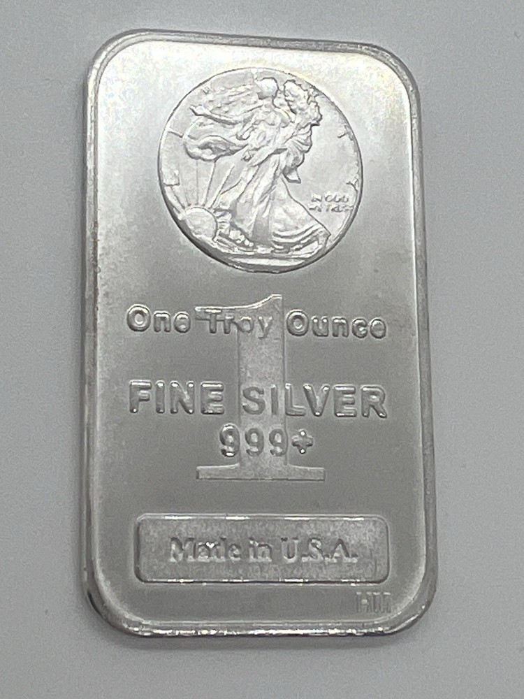 1 oz. Highland Mint Silver Bar - Walking Liberty Design .999+ Fine