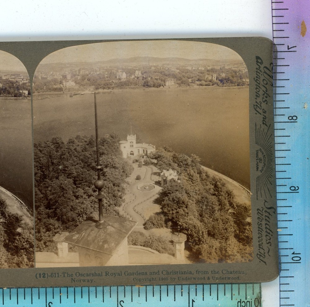 Christiana Norway Oscarshal Royal Gardens Underwood Stereoview