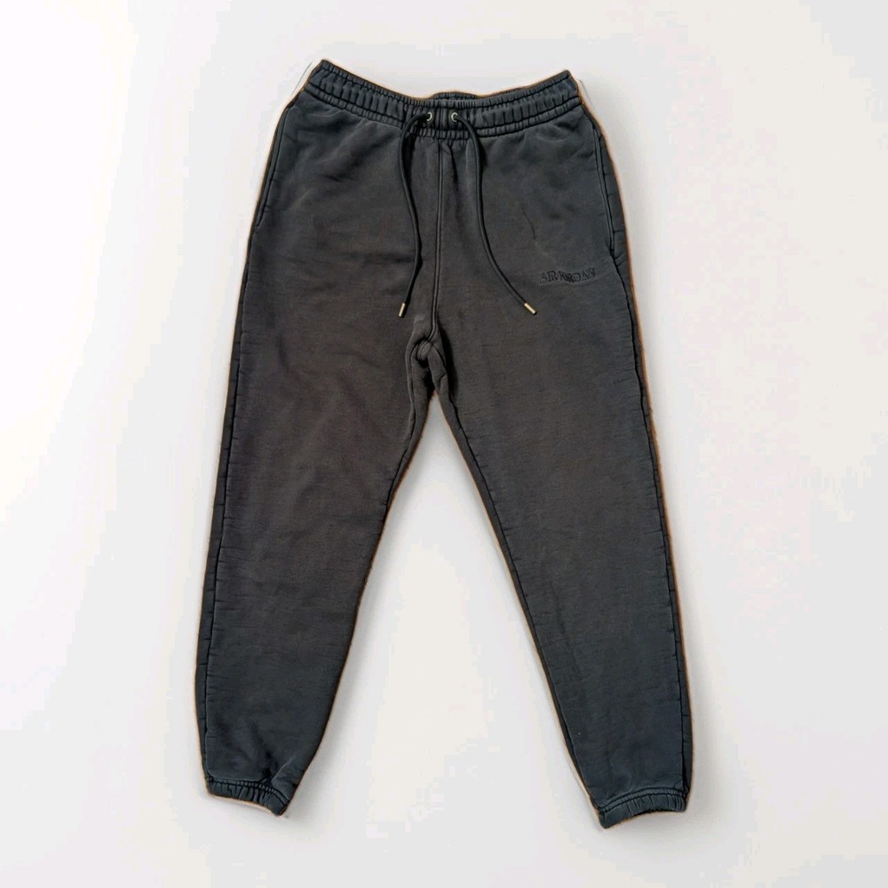 Air Jordan Men’s Black Fleece Jogger Sweatpants Jumpman Zip Pocket M