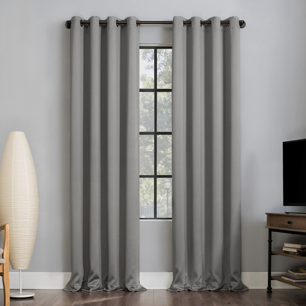 Nordic 2-Pack Blackout Grommet Curtains for Theater Noise Reduction