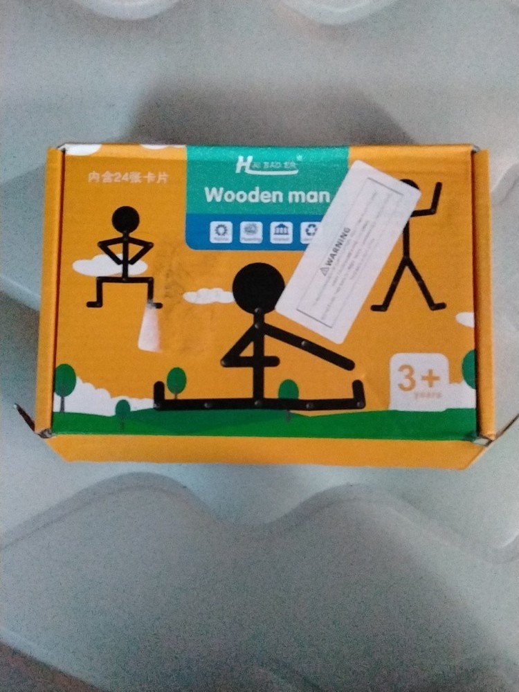 Kids Montessori Toys Wooden Early Learning Educational Puzzles Sporty Pose Jigsa
