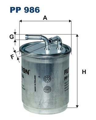 PP 986 FILTRON Fuel Filter for Audi, Seat, Skoda, VW