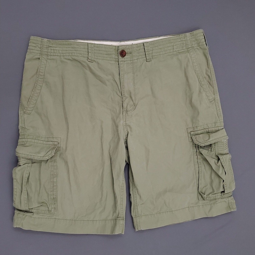 Tommy Hilfiger Men's Green Cotton Twill Cargo Shorts Size 40 10.5 Inseam