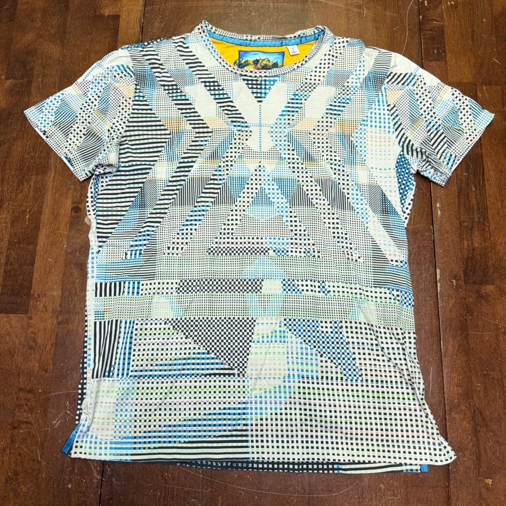 Robert Graham Athletic Shirt Men Sm Geometric Abstract Graphic Performance Tee-image