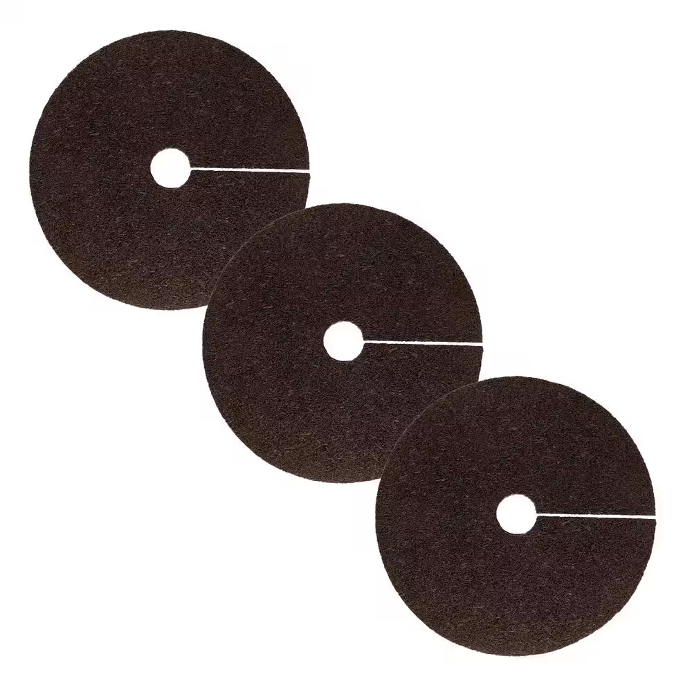 24-Inch Brown Recycled Rubber Mulch Tree Ring 3-Pack