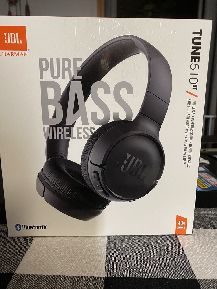 Bluetooth JBL T510BT Wireless Over-Ear Headphones - Black
