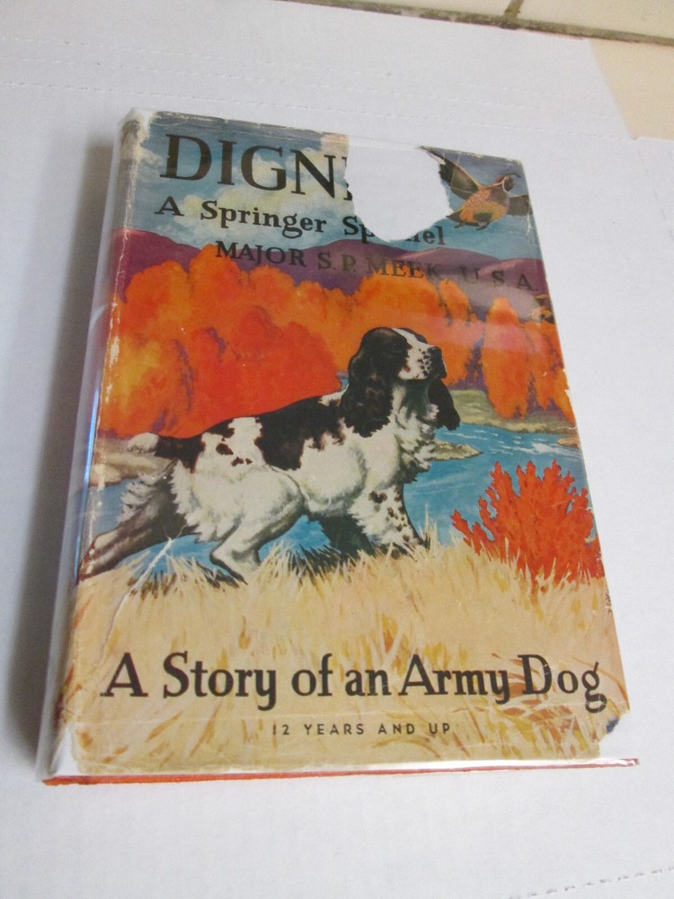 Major S P Meek DIGNITY A SPRINGER SPANIEL Vintage Copy in jacket DOG NOVEL