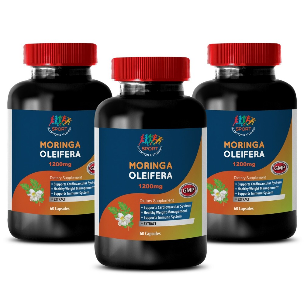 Moringa Oleifera Leaf Extract 1200mg. Free Shipping(3 Bottles)