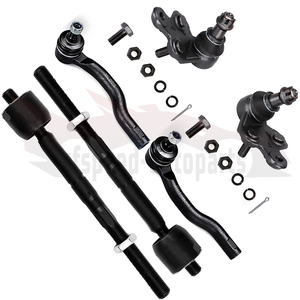 6pcs Front Lower Ball Joints & Tie Rod Kit for 2004-2010 Toyota Sienna
