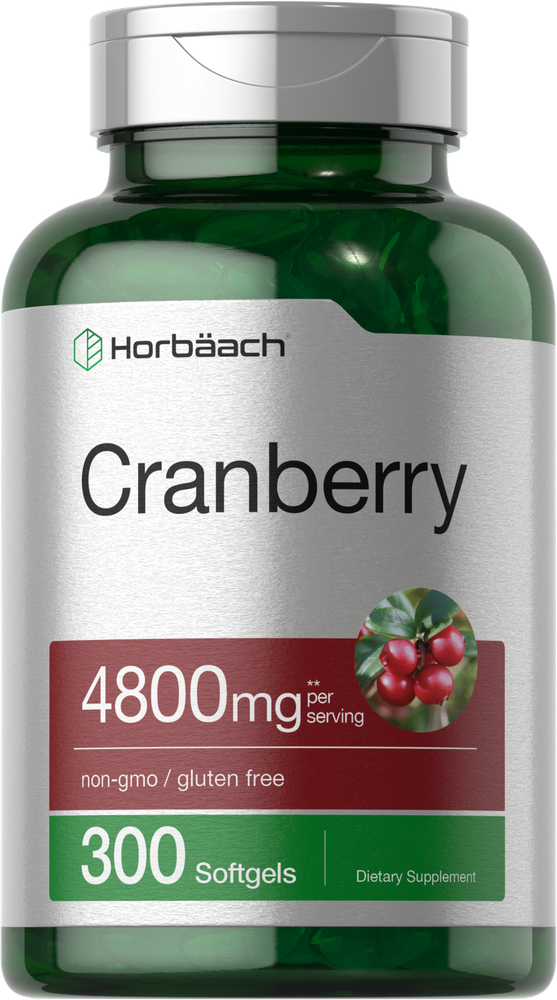 Cranberry Supplement | 4800mg | 300 Softgels | Non-GMO | by Horbaach