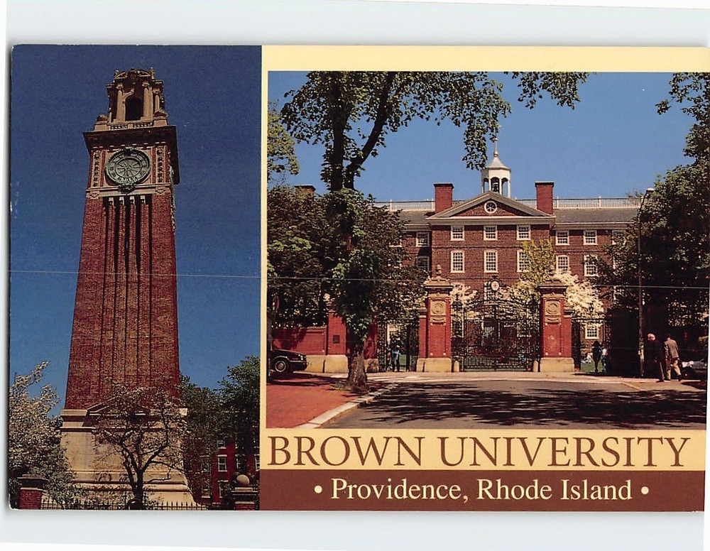 Postcard Van Winkle Gates & Tower Brown University Providence Rhode Island USA