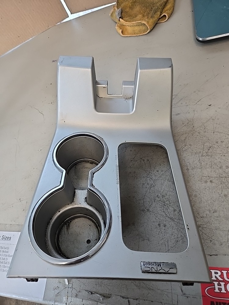 2008 Lincoln MKX Center Console Shifter Cup Drink Holder Trim Bezel Silver