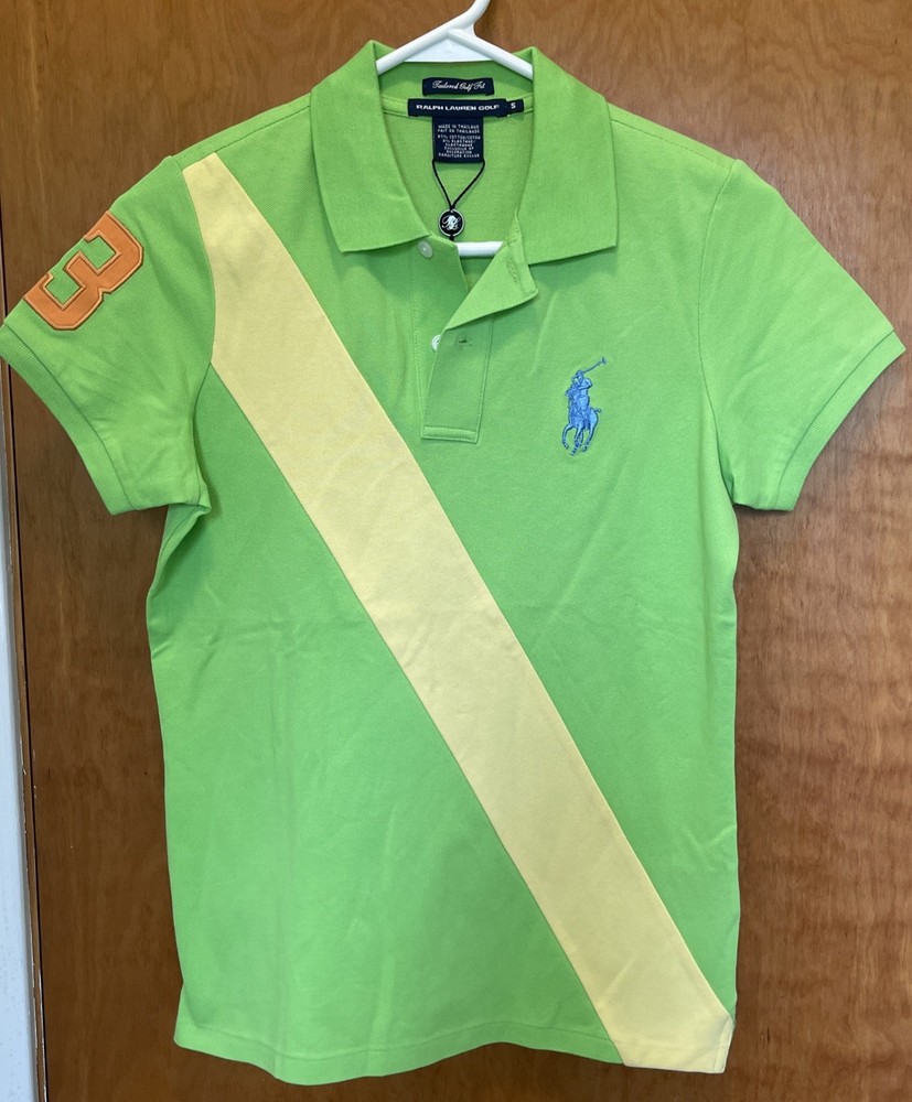 Ralph Lauren Golf Polo Women S Tailored Golf Fit Big Pony Short Sleeve Lime