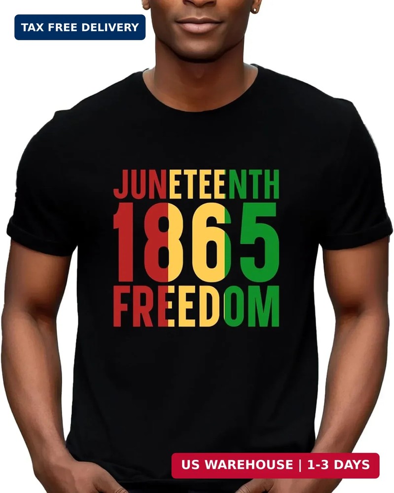 Juneteenth Shirts Men Juneteenth 1865 Freedom T-Shirt African American Black Pri