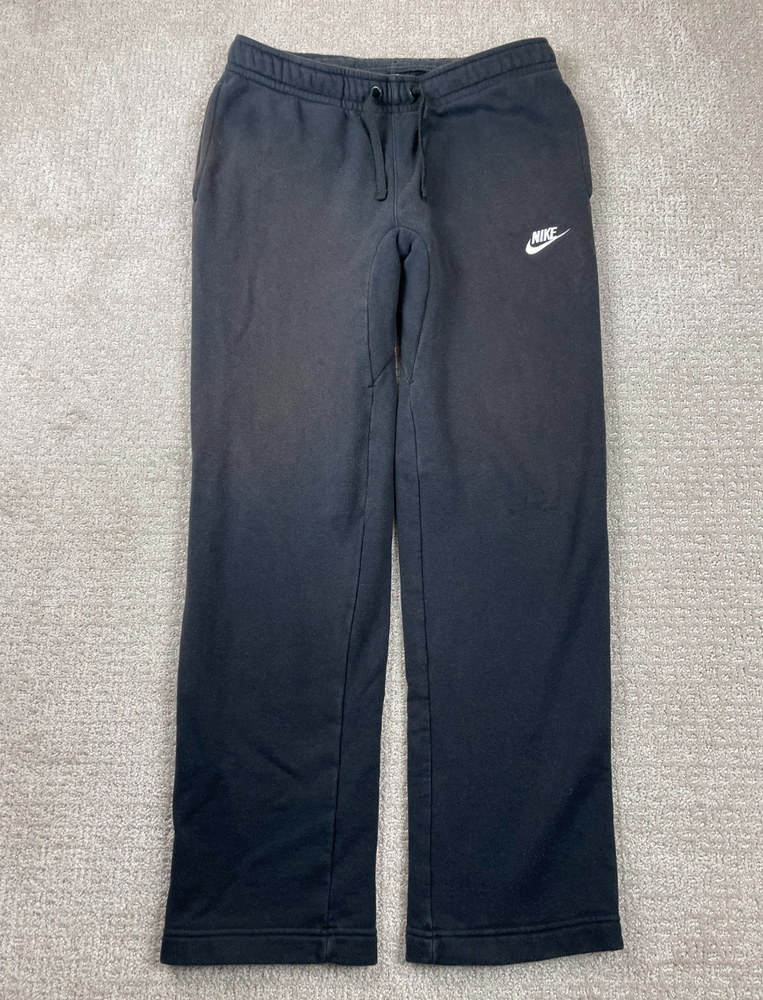 Nike Sweatpants Mens S Black Sportswear Club Fleece Open Hem Training 804395-010