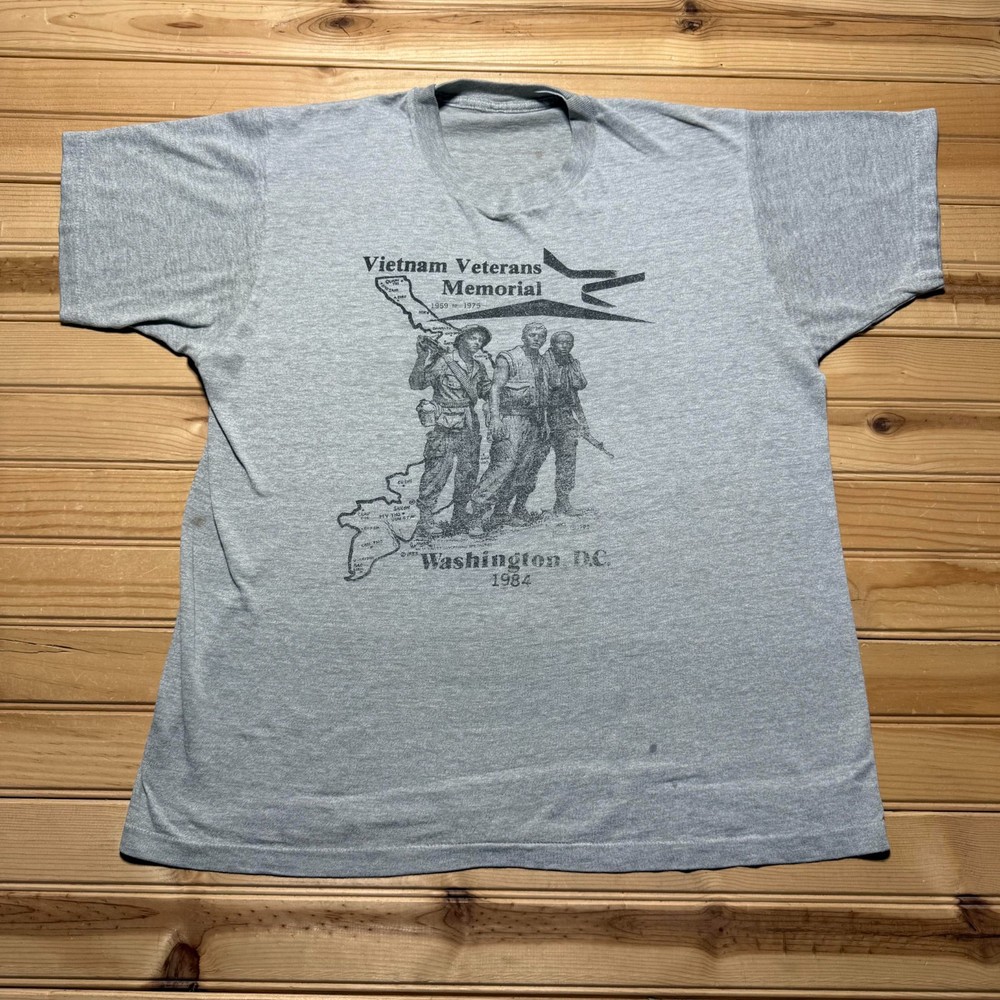 Vintage 1984 Vietnam Veterans Memorial Washington D.C. Military T-Shirt - Large
