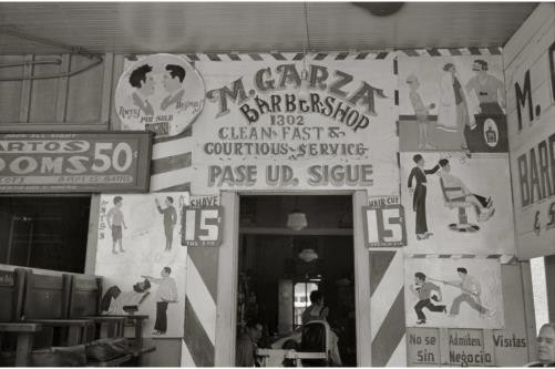 Barbershop,San Antonio,Texas,TX,Farm Security Administration,FSA,1939,2