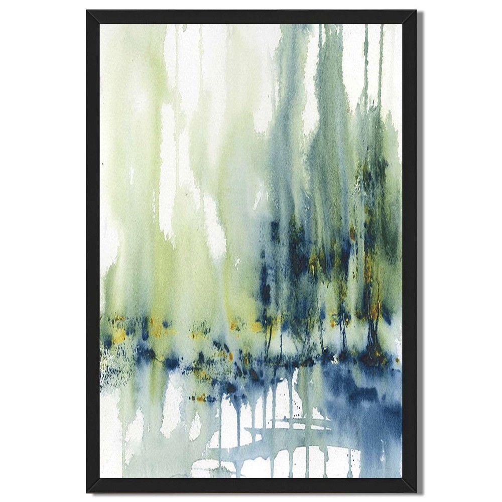 Abstract Forest Landscape Framed Canvas Print Modern Wall Art Home Decor-image