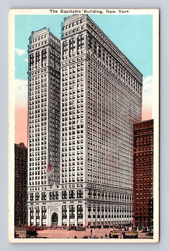 New York City-NY, The Equitable Building, Skyscraper, Vintage Postcard
