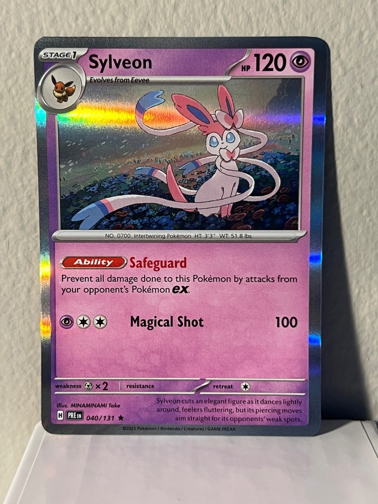 Sylveon 040/131 Holo Rare Prismatic Evolutions Pokemon Near Mint