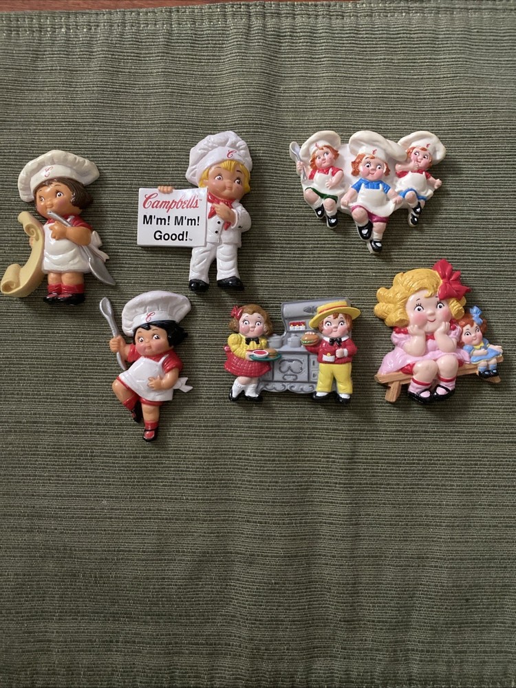 Vintage Campbell's Soup Kids Refrigerator Magnets - Lot Of 6