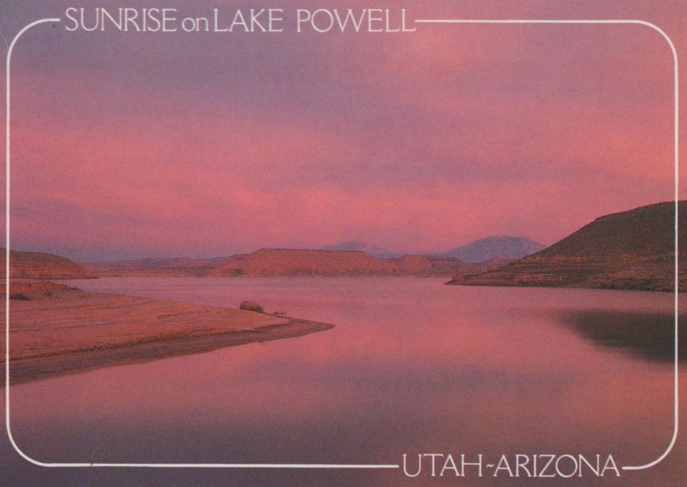 Sunrise On Lake Powel Utah Arizona 4x6 Postcard