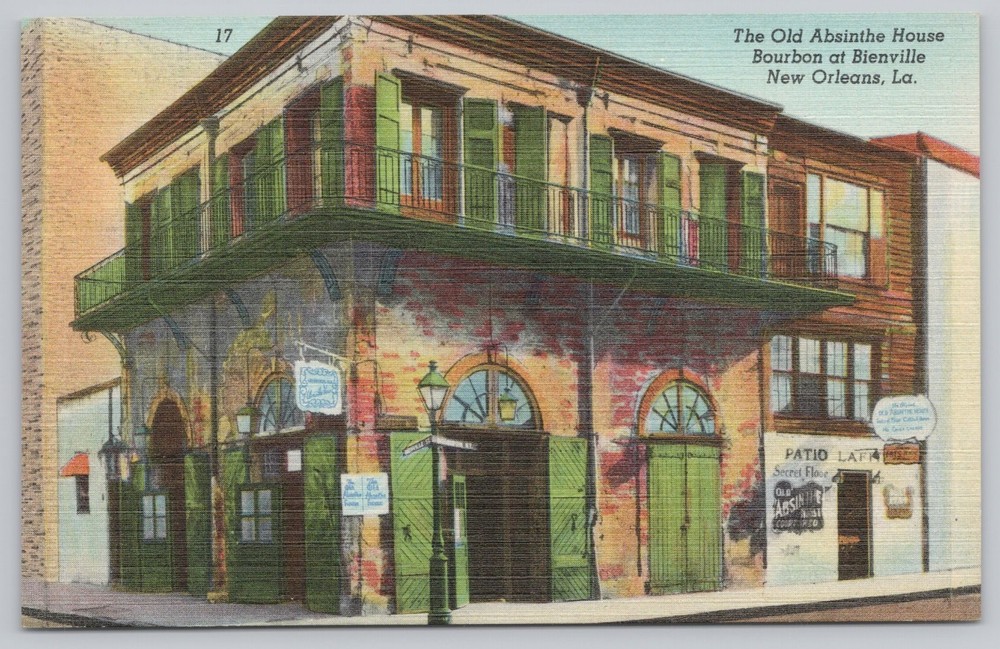 Postcard Absinthe House Bourbon at Bienville Bar New Orleans Louisiana-image