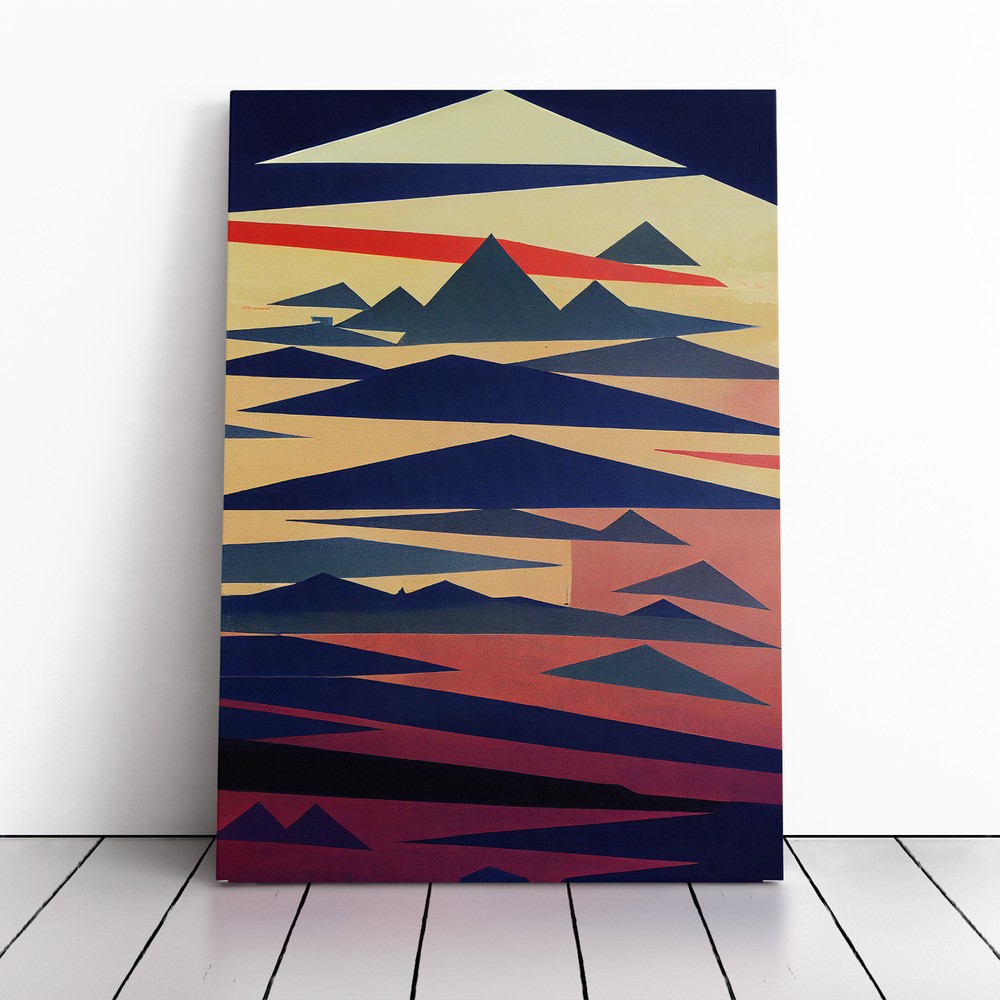 Surreal Mountain Landscape No.1 Canvas Wall Art Print Framed Picture Home Decor