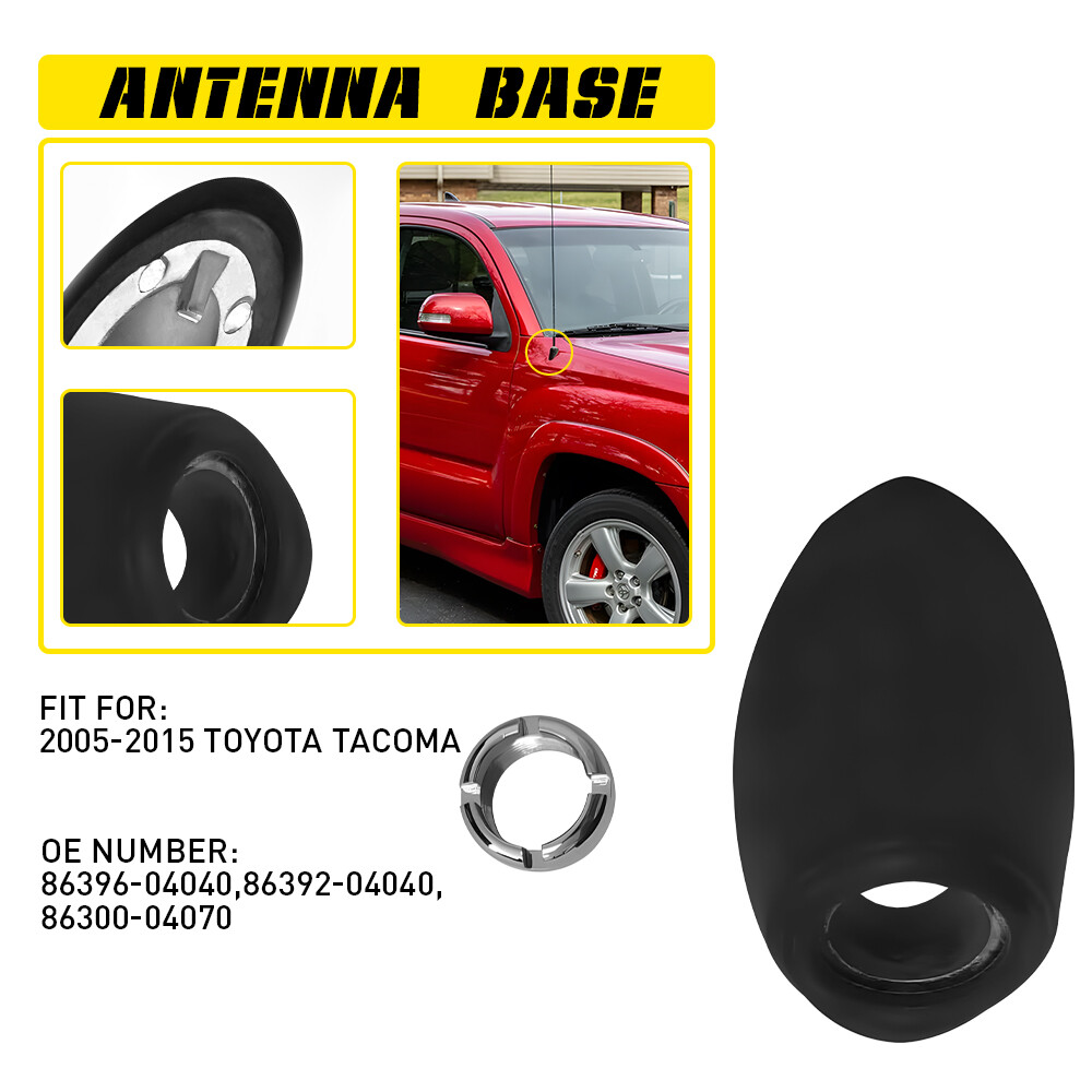 Antenna Base Rubber Mount & Nut Ornament 86300-04070 For 2005-2015 Toyota Tacoma