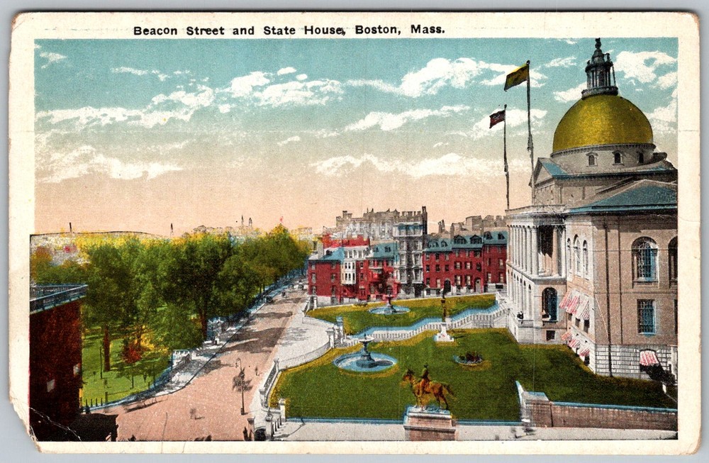 Antique Postcard State House Dome Boston, MA 1910s