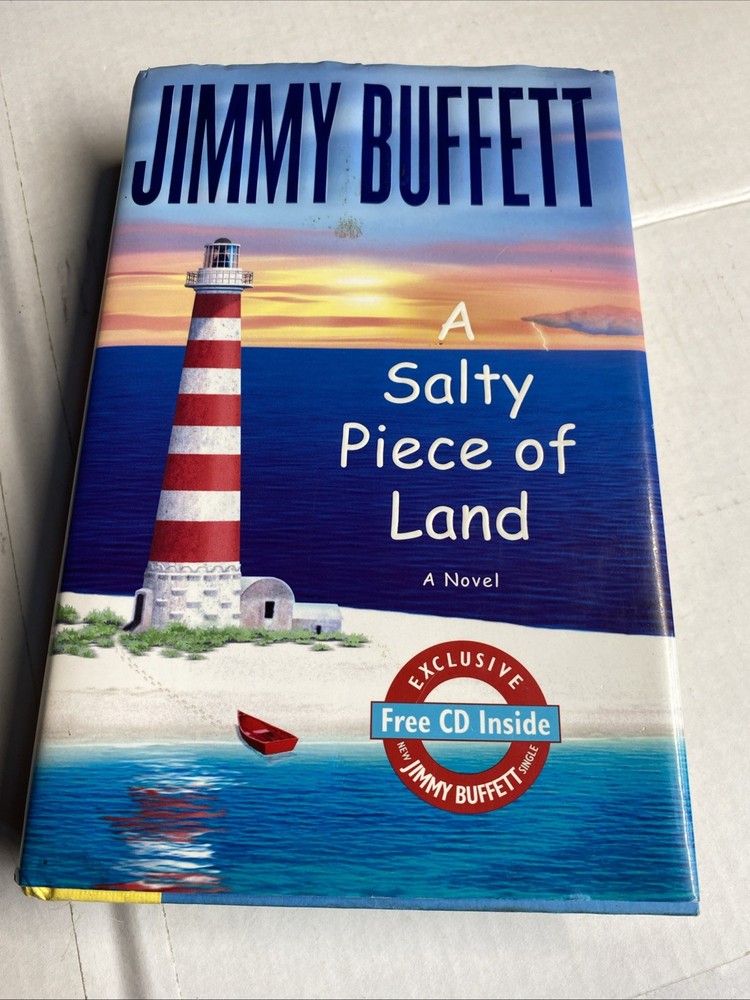 Salty Piece of Land by Jimmy Buffett (2004, Hardcover) With Sealed CD Inside