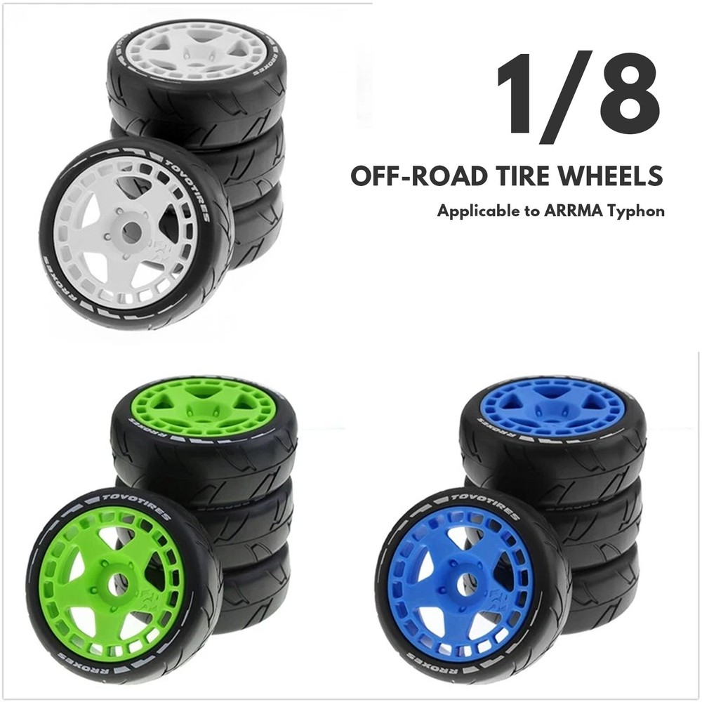 1/8 Scale RC Off Road Buggy Tires Wheel 17mm Hex for ARRMA Typhon 105mm new