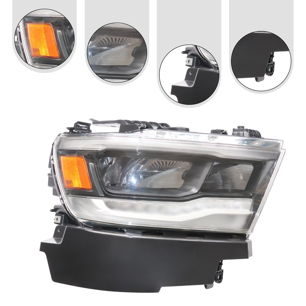 Right Headlight For 2019-2020 2021 Dodge Ram 1500 Passenger Side Led Headlamp