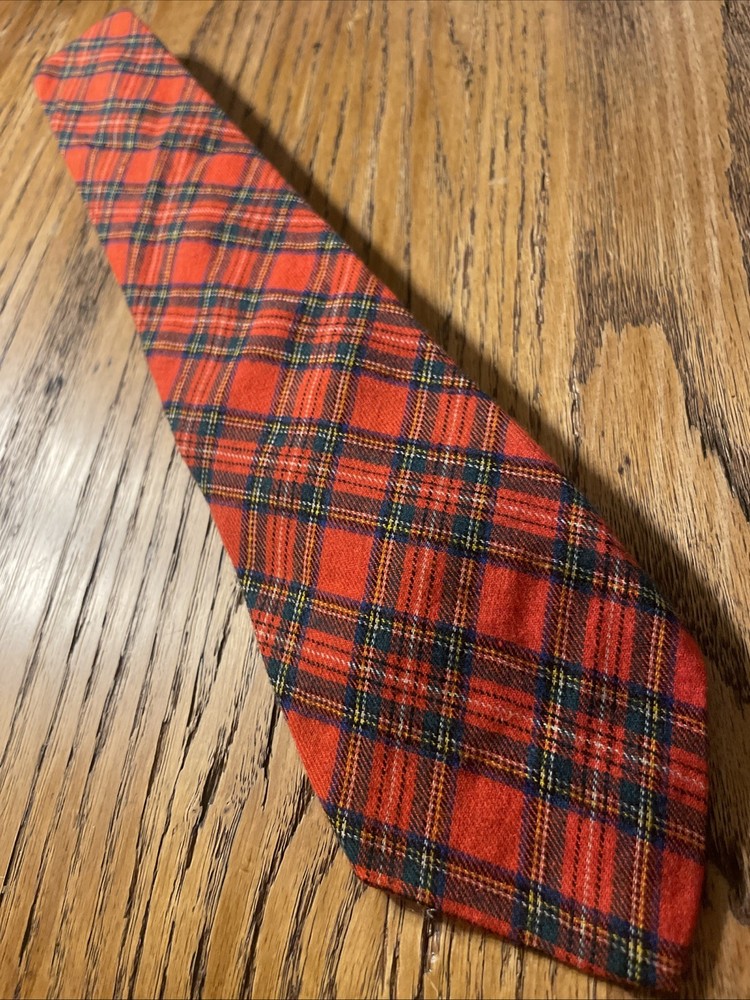 Vintage EUC Bert Pulitzer Tartan Wool Tie Men’s Necktie USA