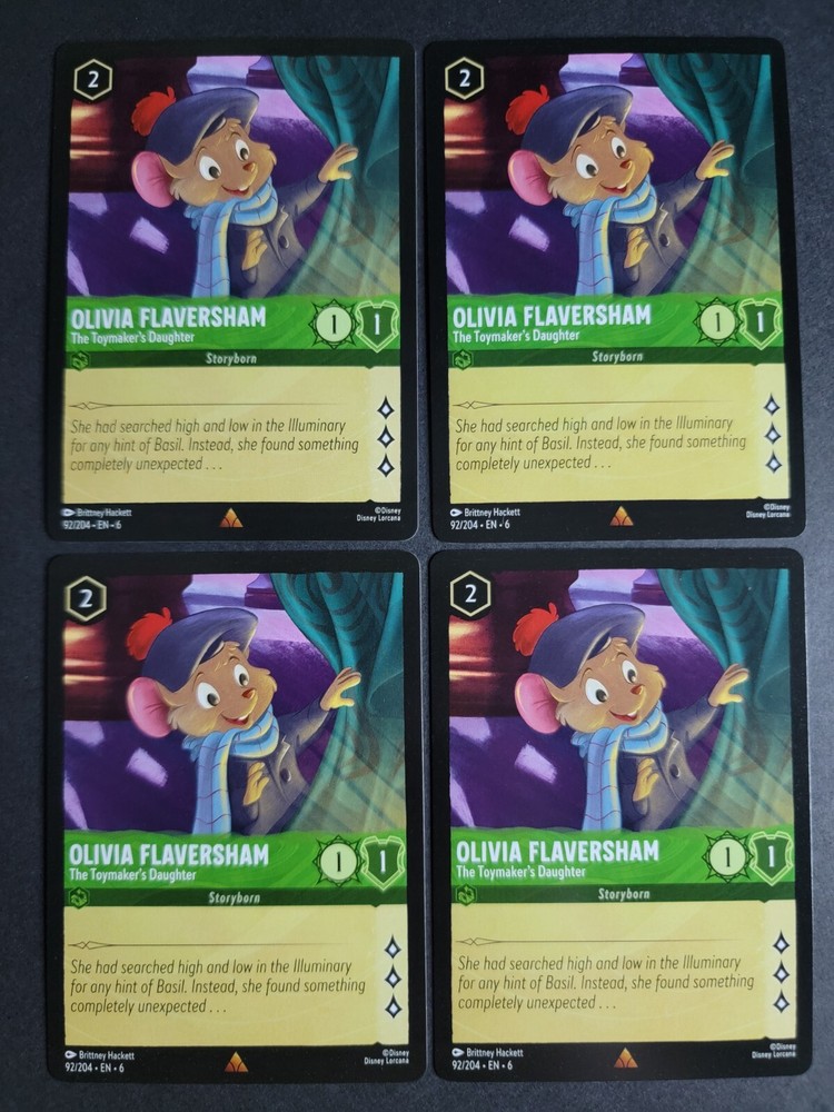 Olivia Flaversham - The Toymaker's Daughter (X4) 92/204 Rare Azurite Sea
