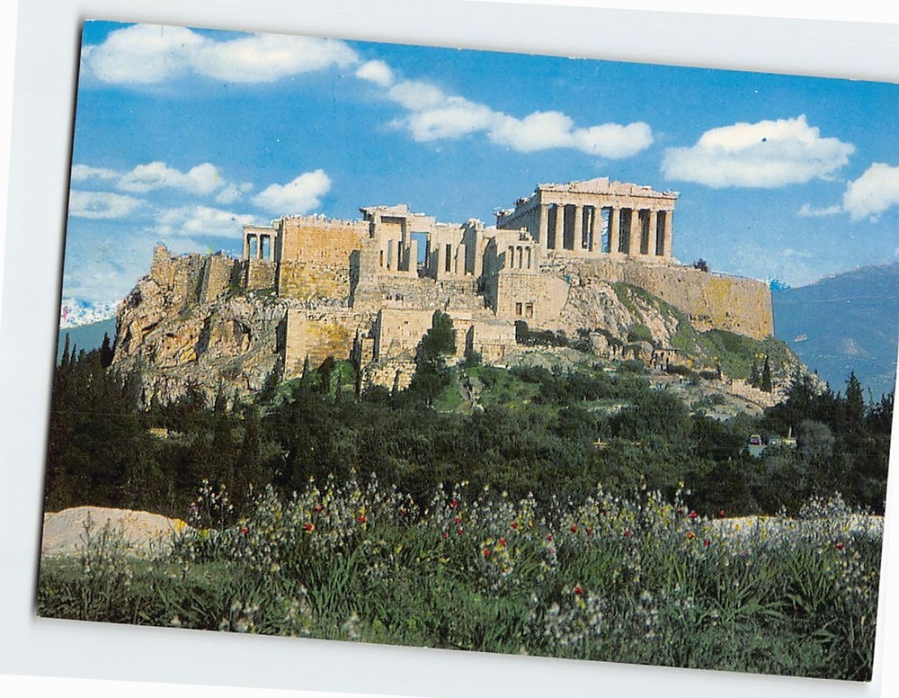 Postcard General view of Acropolis Athens Greece