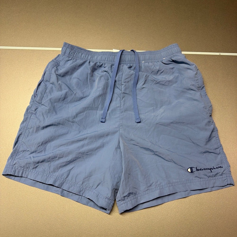 Champion Men's Small Nylon Zip Pockets Shorts in Blue Jazz