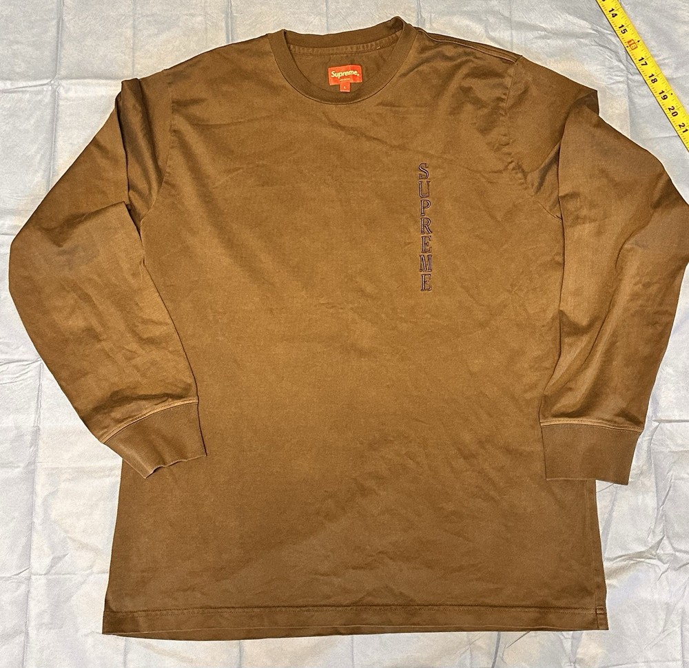 Supreme Long Sleeve Shirt Large Grey