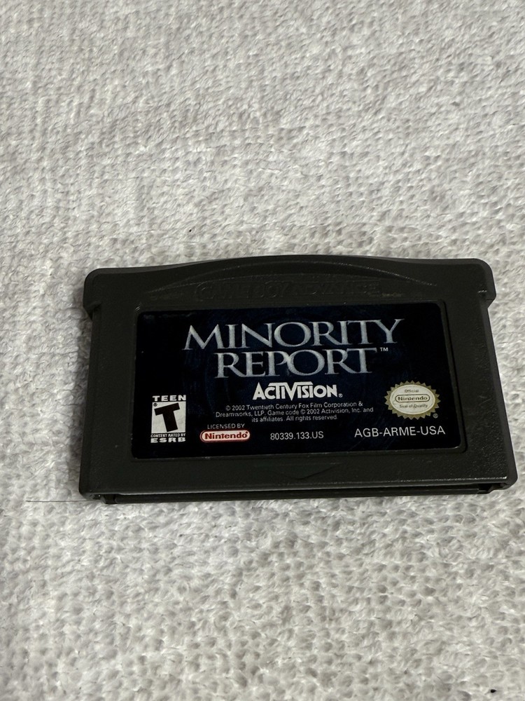Minority Report - Nintendo Gameboy Advance GBA Game - Cartridge Only - Tested