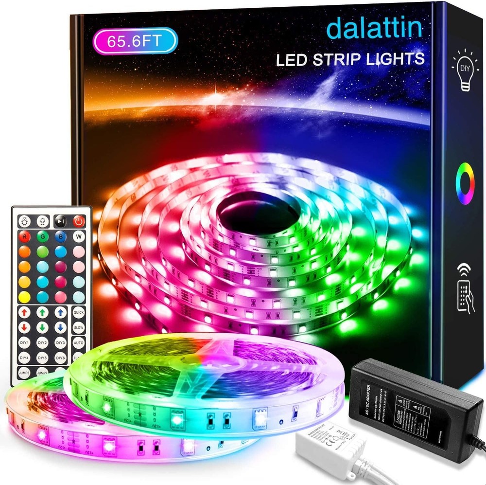 dalattin 65.6ft RGB 5050 Led Lights for Bedroom Color 65.6FT, Multicolor